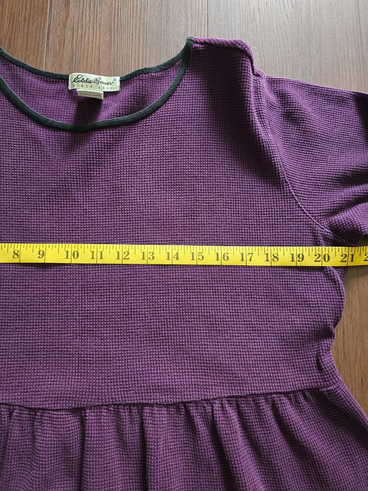 Vintage 90s Y2k Eddie Bauer Cotton Dress Purple Womens Medium Teacher Style