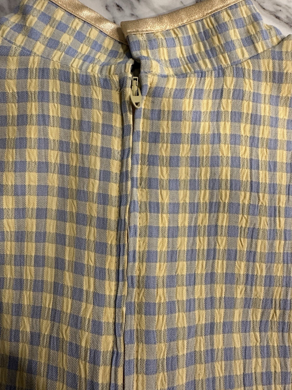 Vintage Blue Yellow Button Down Jessica Howard Dress Allie Notebook Style Sz 10