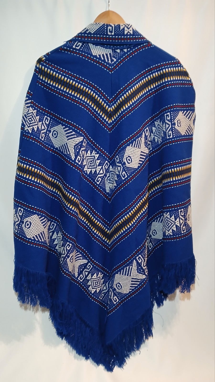 VTG Handcrafted Poncho Cape Sweater Festival with Built-in Scarf ONE Size Boho
