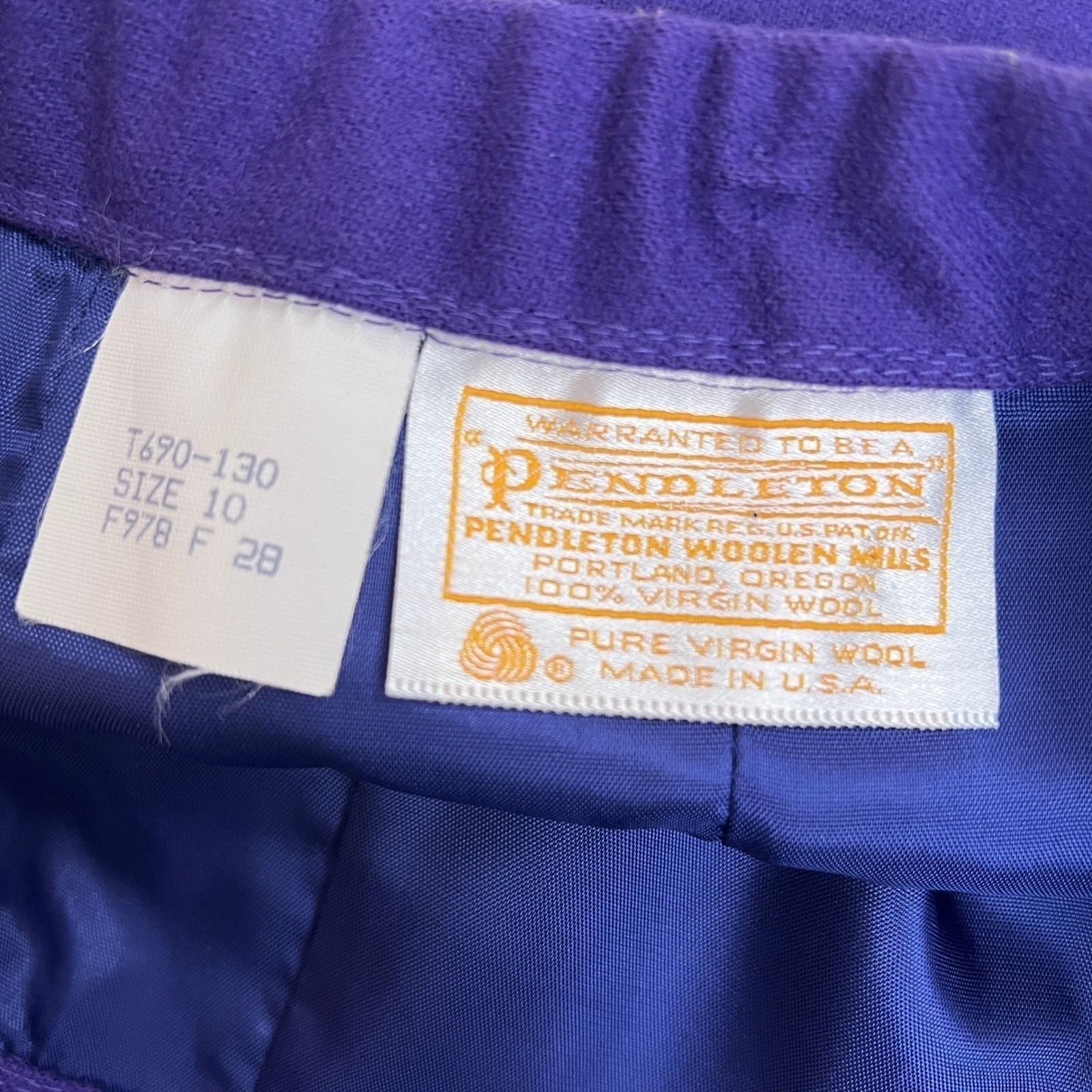 Pendleton Vtg Blazer Set Pure Virgin Wool Jewel Tone Purple Skirt Suit Heritage