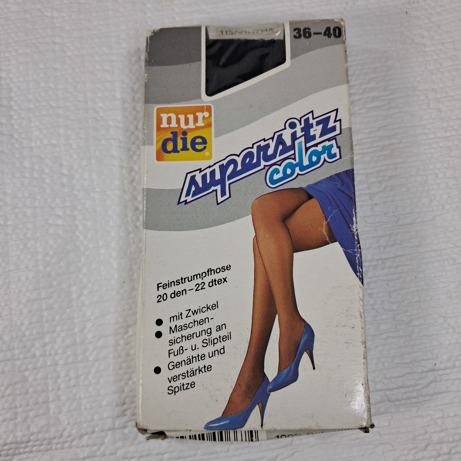 NUR DIE Supersitz Color Feinstrumpfhose 20 den-22 dtex 36-40 anthrazit panyhose