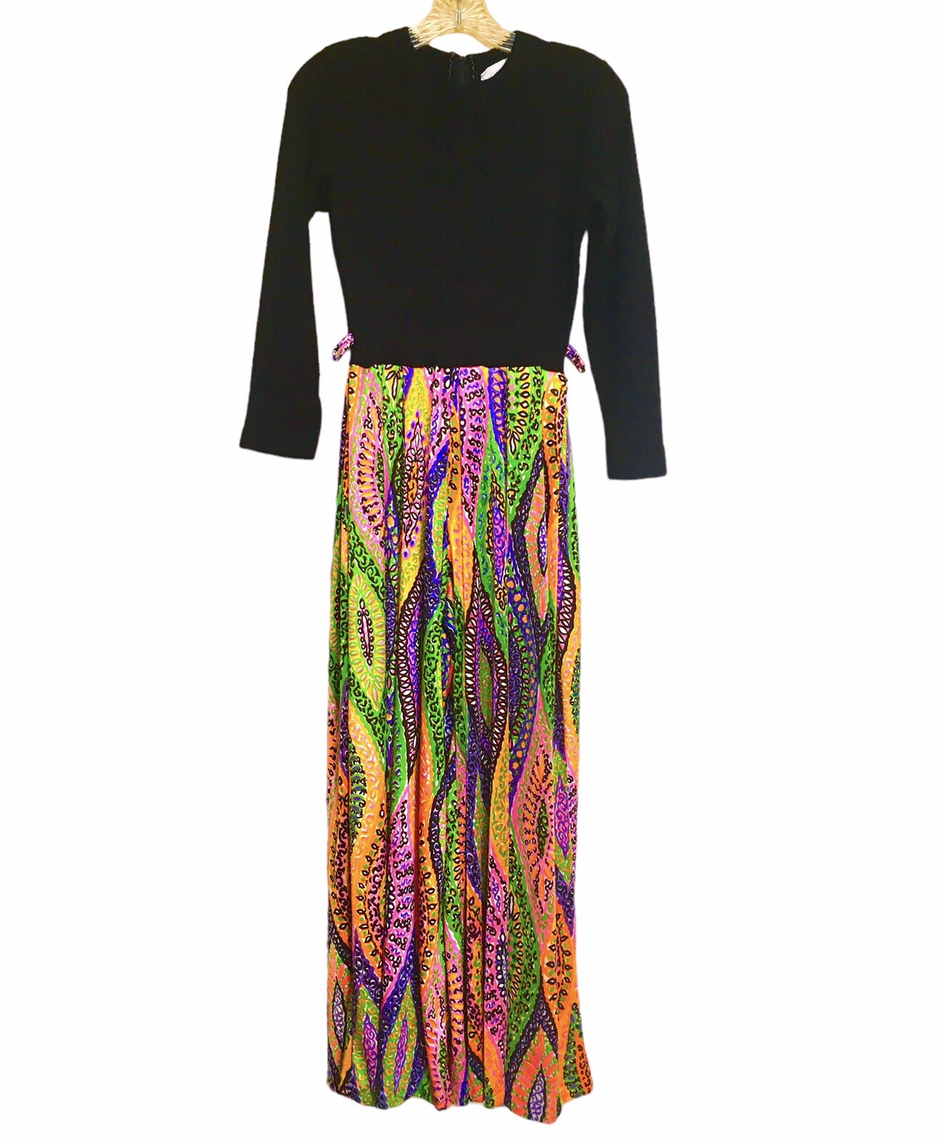 Vtg 1960s Van Raalte At Home Wide Leg Palazzo Jumpsuit Mod Psychedelic Size 10