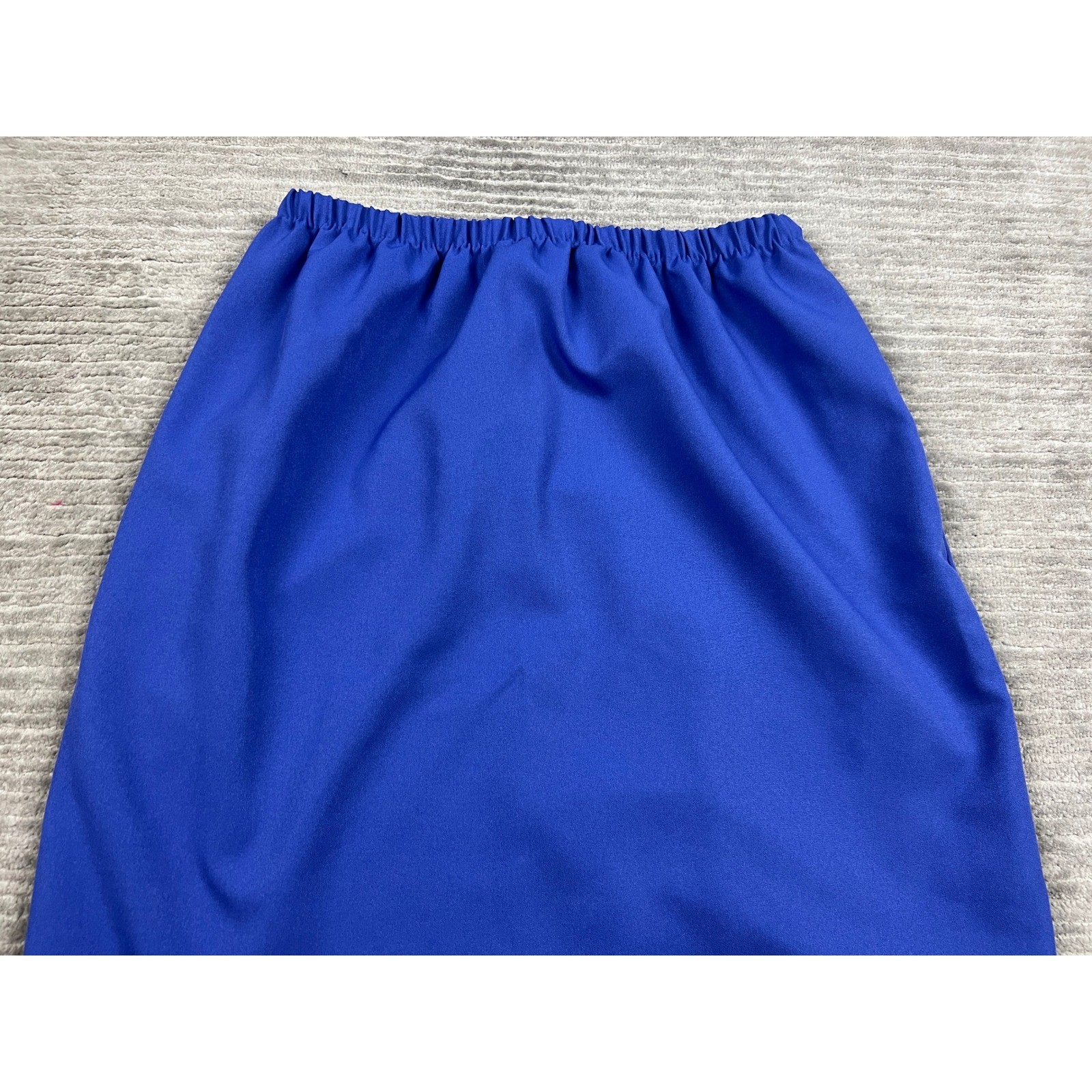 Unbranded Skirt Women Medium Blue Vintage Pencil Elastic Waist Made in USA 26846