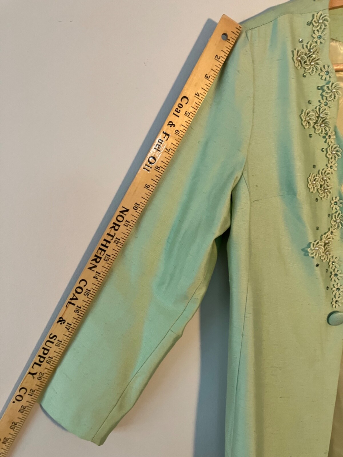 Gorgeous 1960s mint green Alfred Werber lined dress jacket – vintage