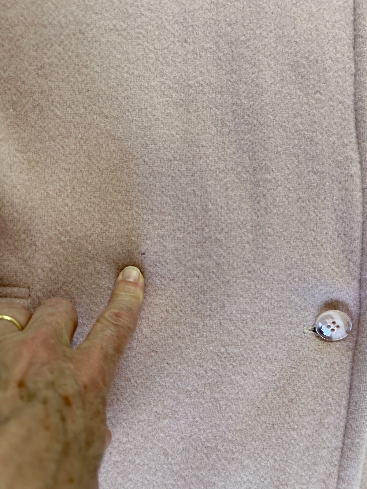 1980s Unstructured Bespoke Pink Felted Wool Coat Pockets Commes des Garcon? M/L