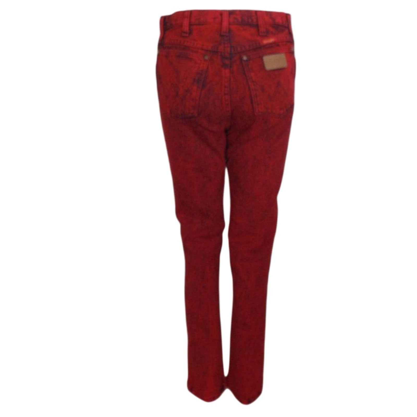 Vintage WRANGLER Jeans, 25&Prime;, Red Acid Wash, Zipper Fly,5 pocket, Relaxed fit USA