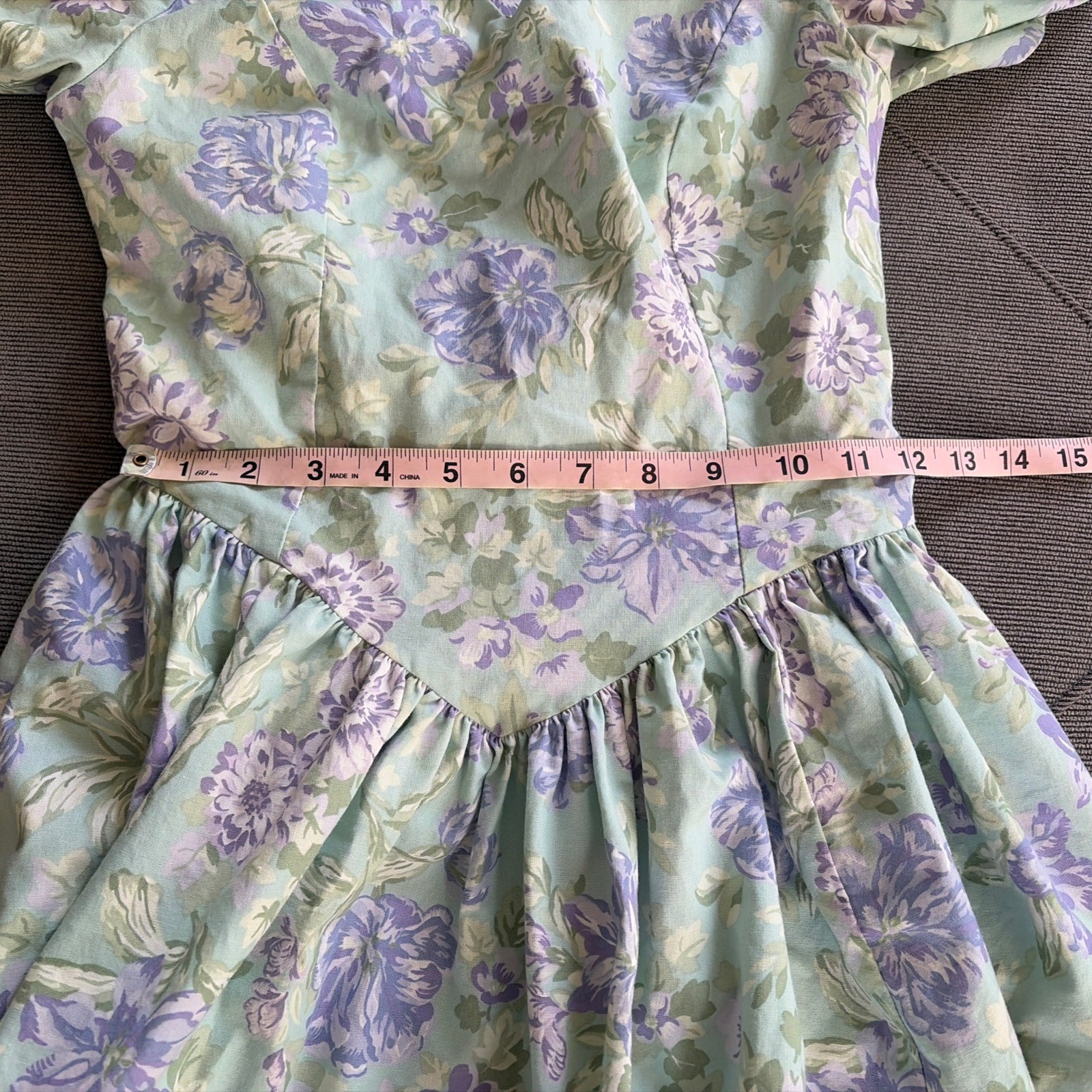 Laura Ashley Vintage US Sz 10 Dress Cottagecore Floral Prairie Style