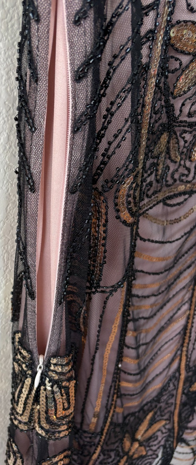 1920s Flapper Beaded Sequin Dress Art Deco Great Gatsby / Party / Event XL