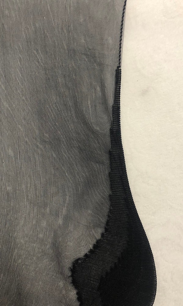 Vintage Fredericks French Seam Flat Knit Stocking Black sz Large 38 inches