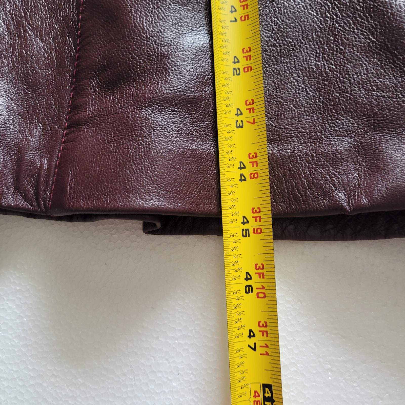 Long Lined Leather Vintage Coat by Winners Circle Fashions, Women&rsquo;s Small Belted