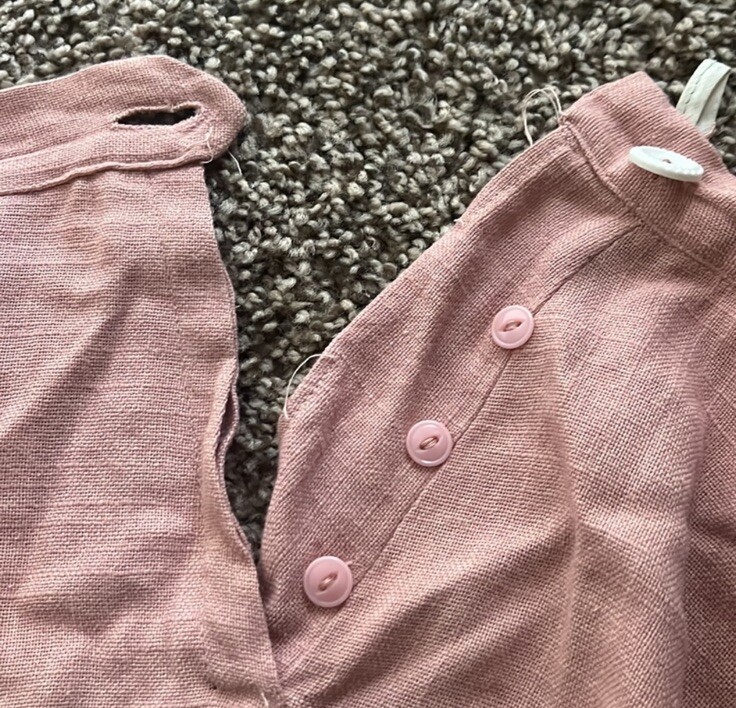 1940s 1930s Pink Skirt XS 25in Waist Vintage