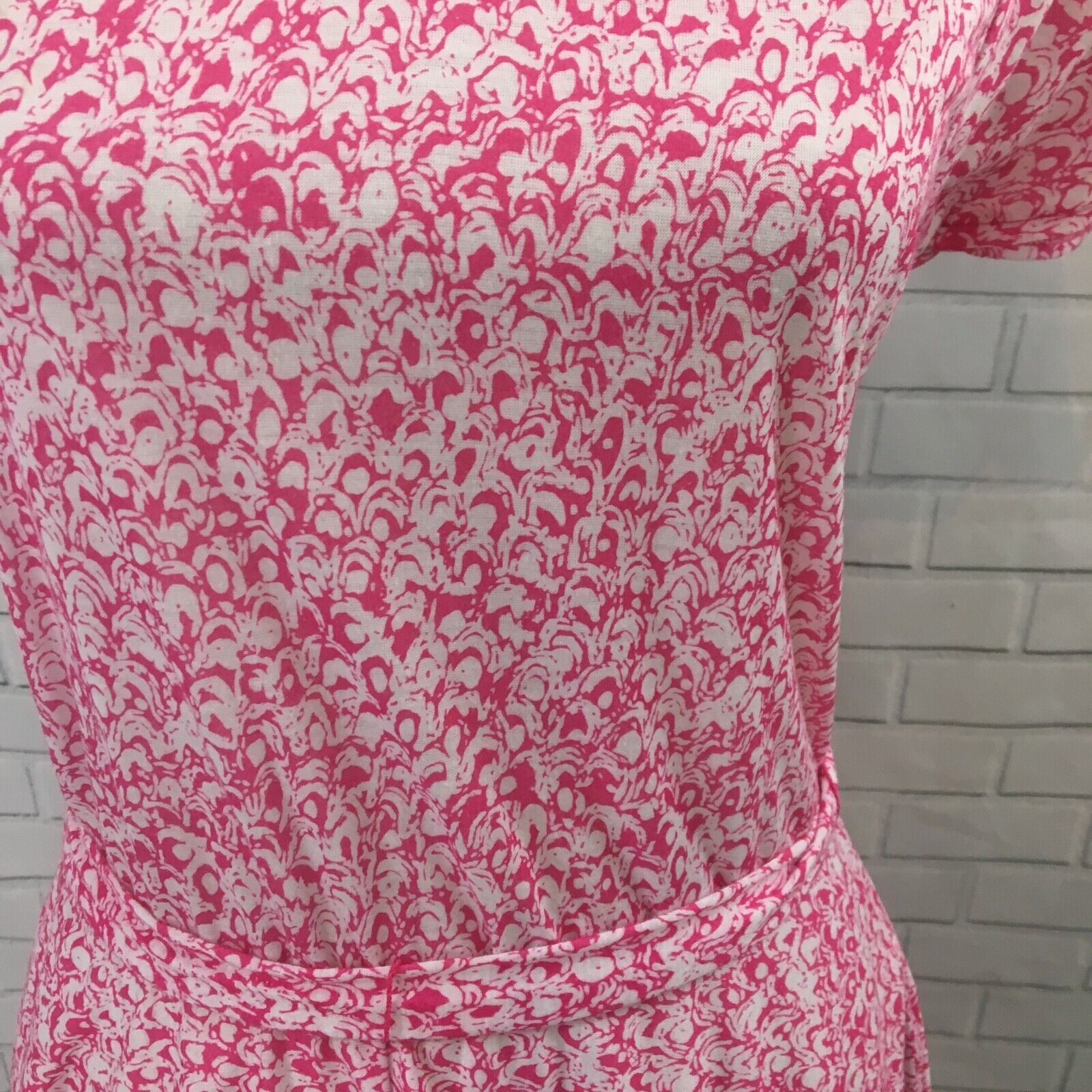 Darian Petites Women&rsquo;s Dress Fit & Flare Vintage Buttons Removable Sash Size 10P