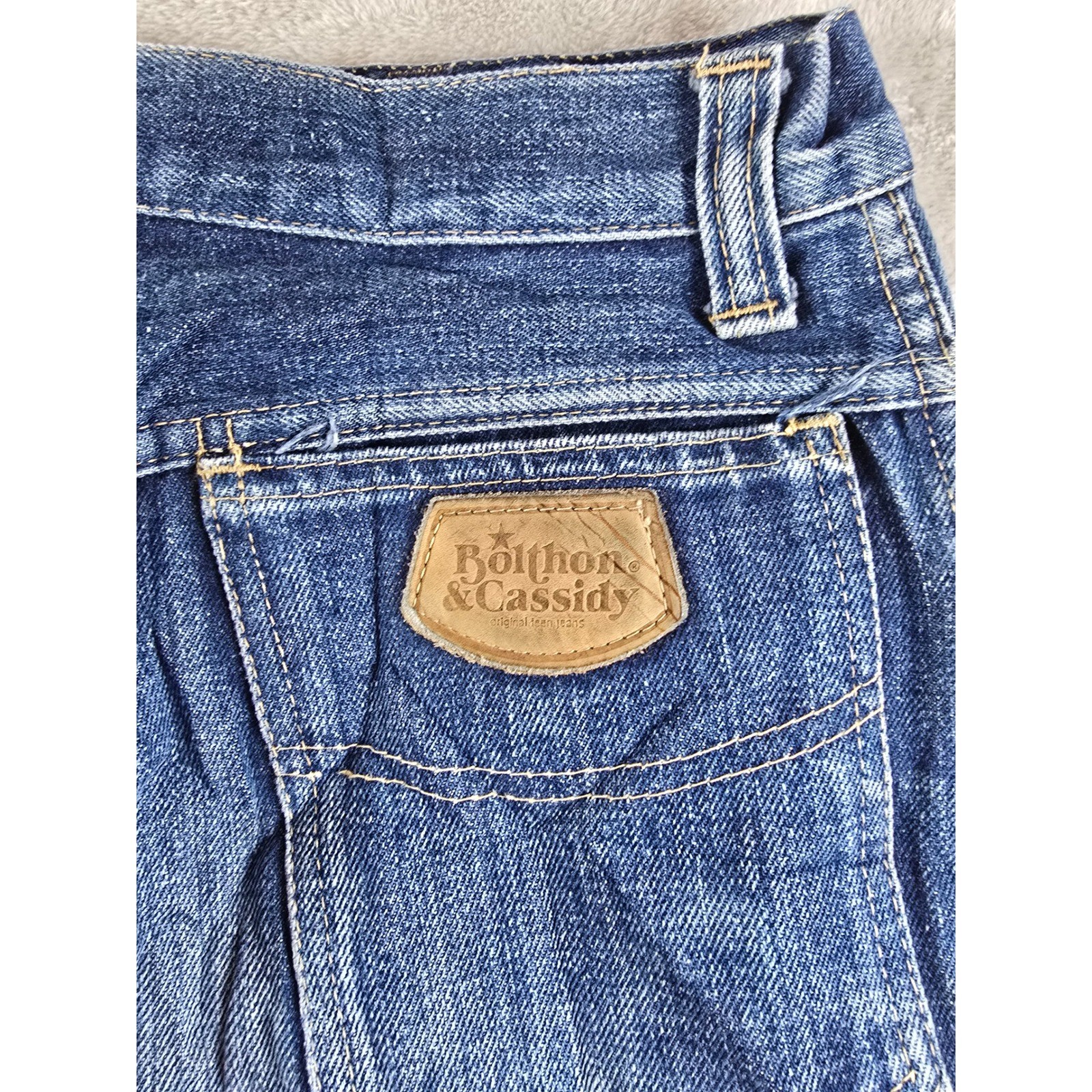 Vintage Bolthon & Cassidy Jeans Womens Size 2 Blue 70s Made In Italy *Read