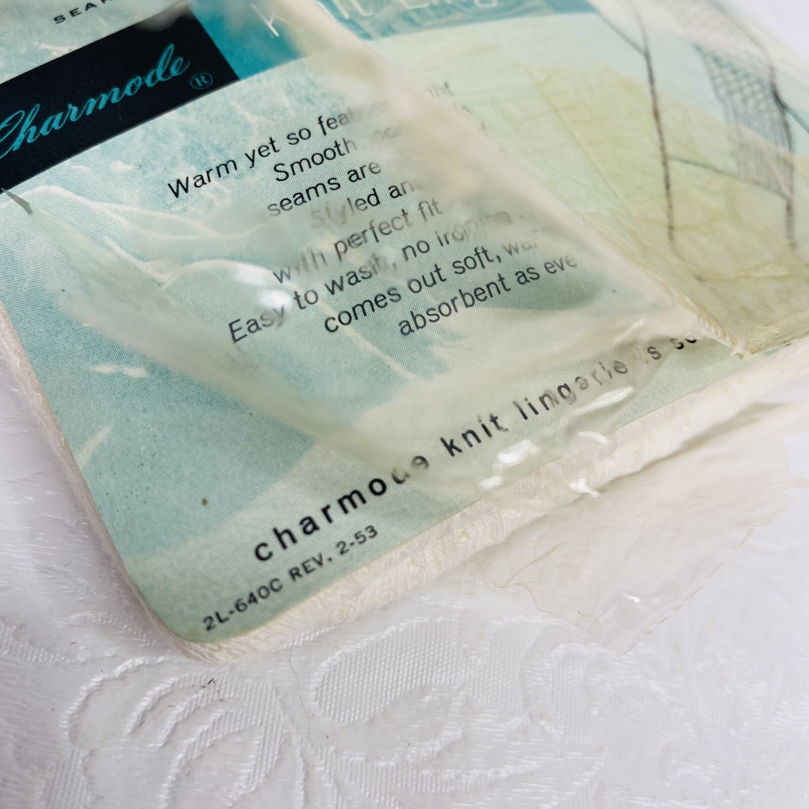 50s Sears Charmode No 5889X Cotton Knit Lingerie Sz XL Above Knee Panty UNSEALED