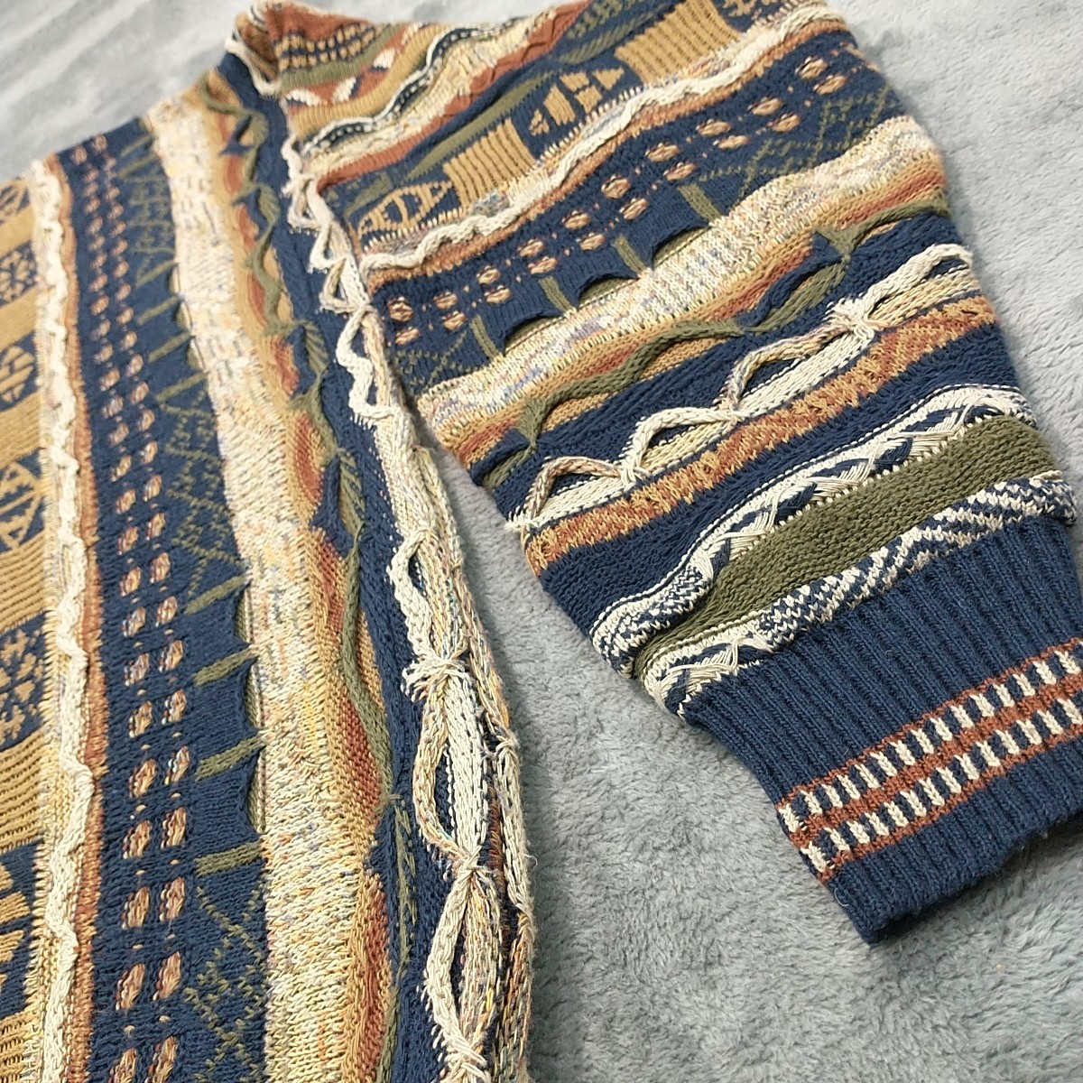Vintage Murano Coogi Style Sweater Multicolor 90s Size Large