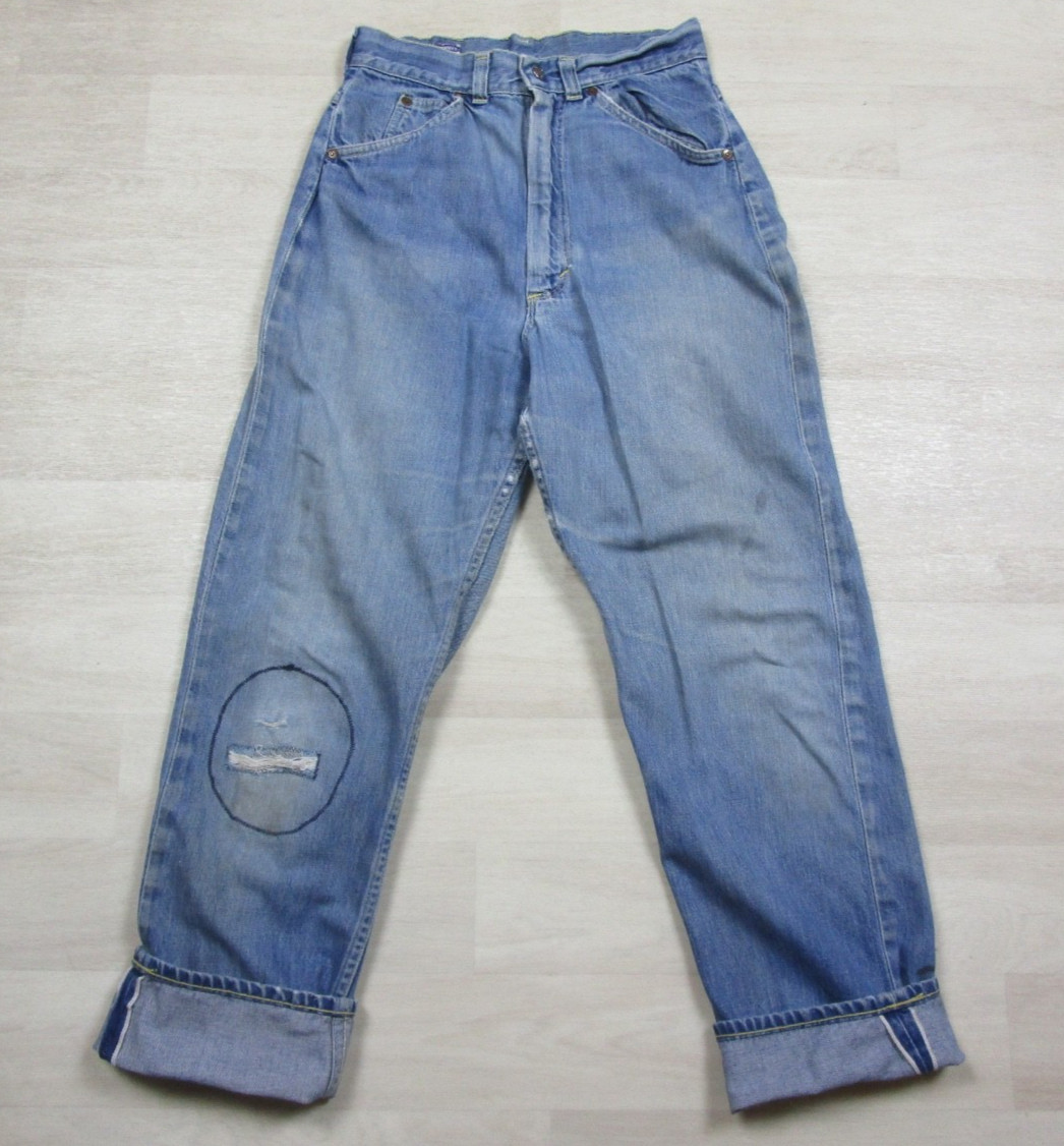 Vintage 50s JC Penney Foremost Selvedge Jeans Womens (27×28) Workwear Denim