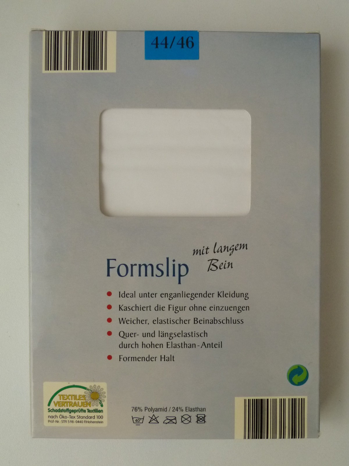 Form briefs with long leg white size 44/46 unworn new condition in original packaging!