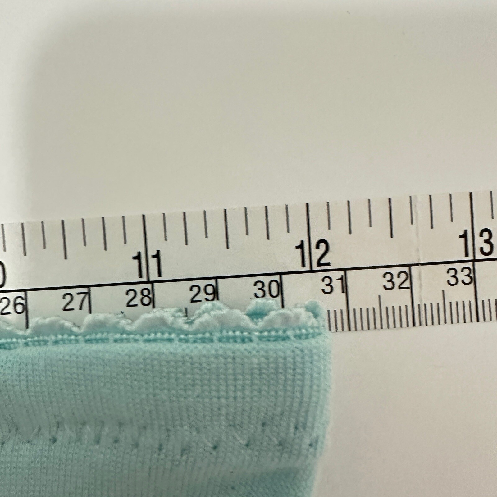 Vintage Ann Marie Panty Brief M High Waist Aqua Blue Ruffle Leg Secret Zipper