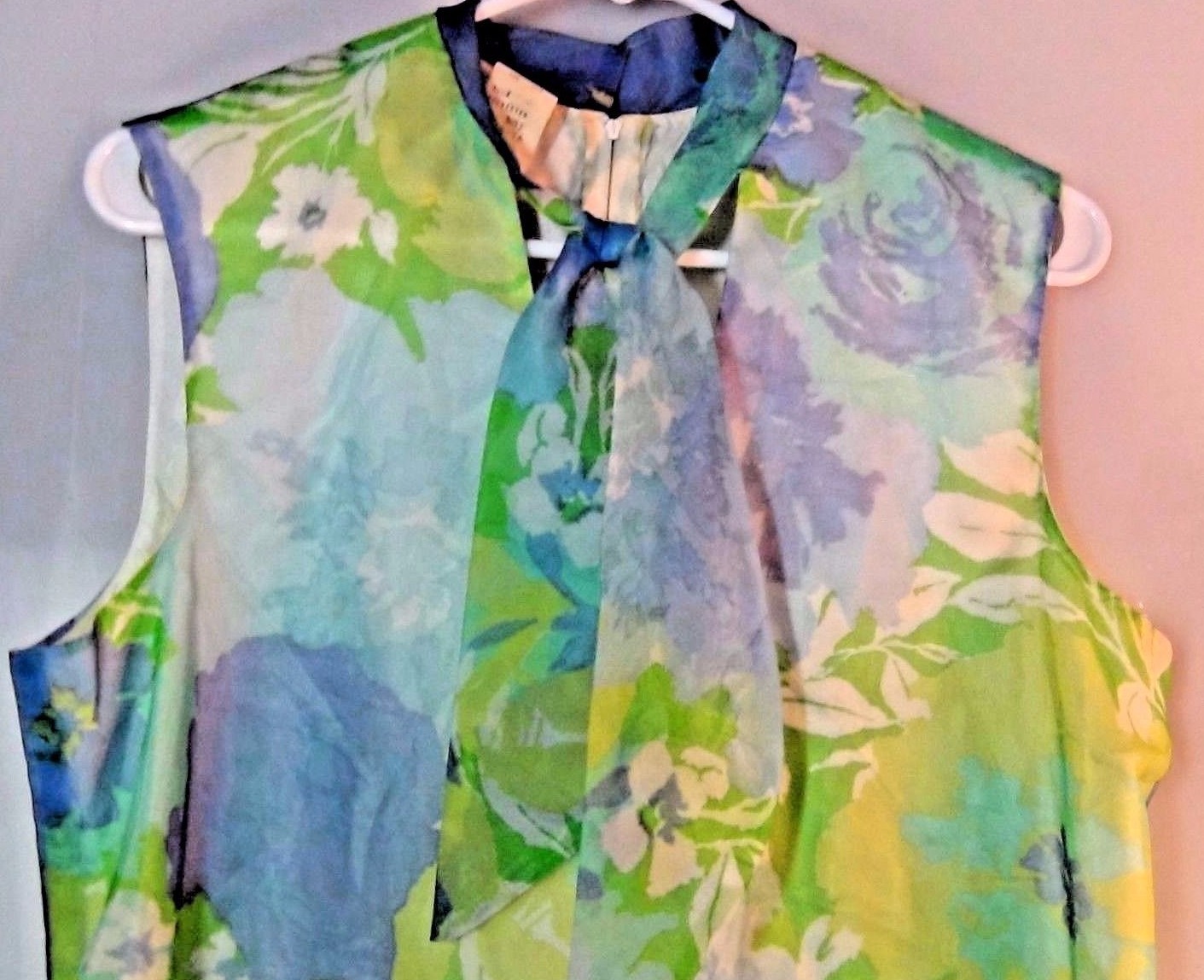 Vintage Floral 50&rsquo;s Atomic Dress Casual Full Size 15-16 Made in California
