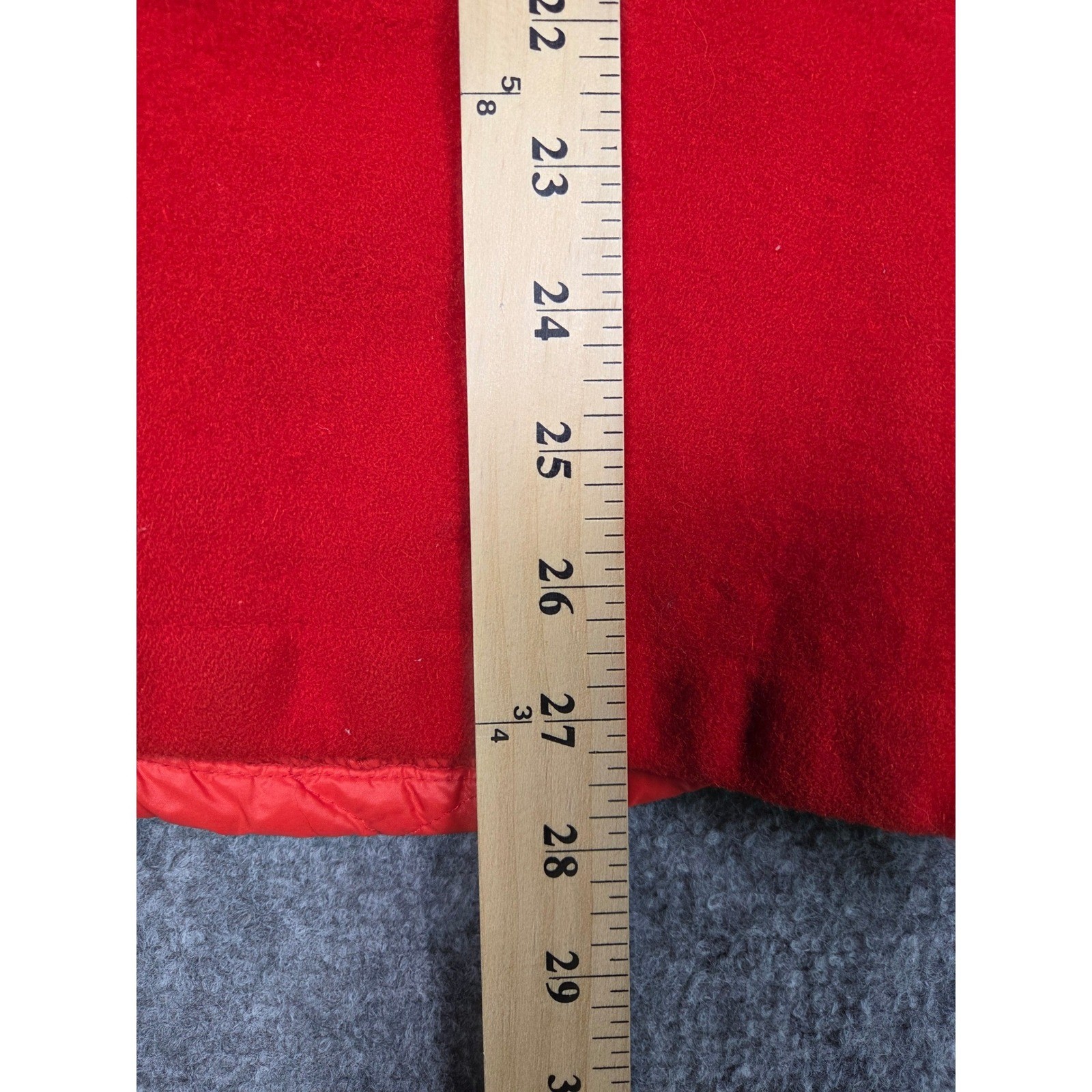 Pendleton Knockabouts Wool Coat Womens M Red Quilted Lining Vintage Button Front