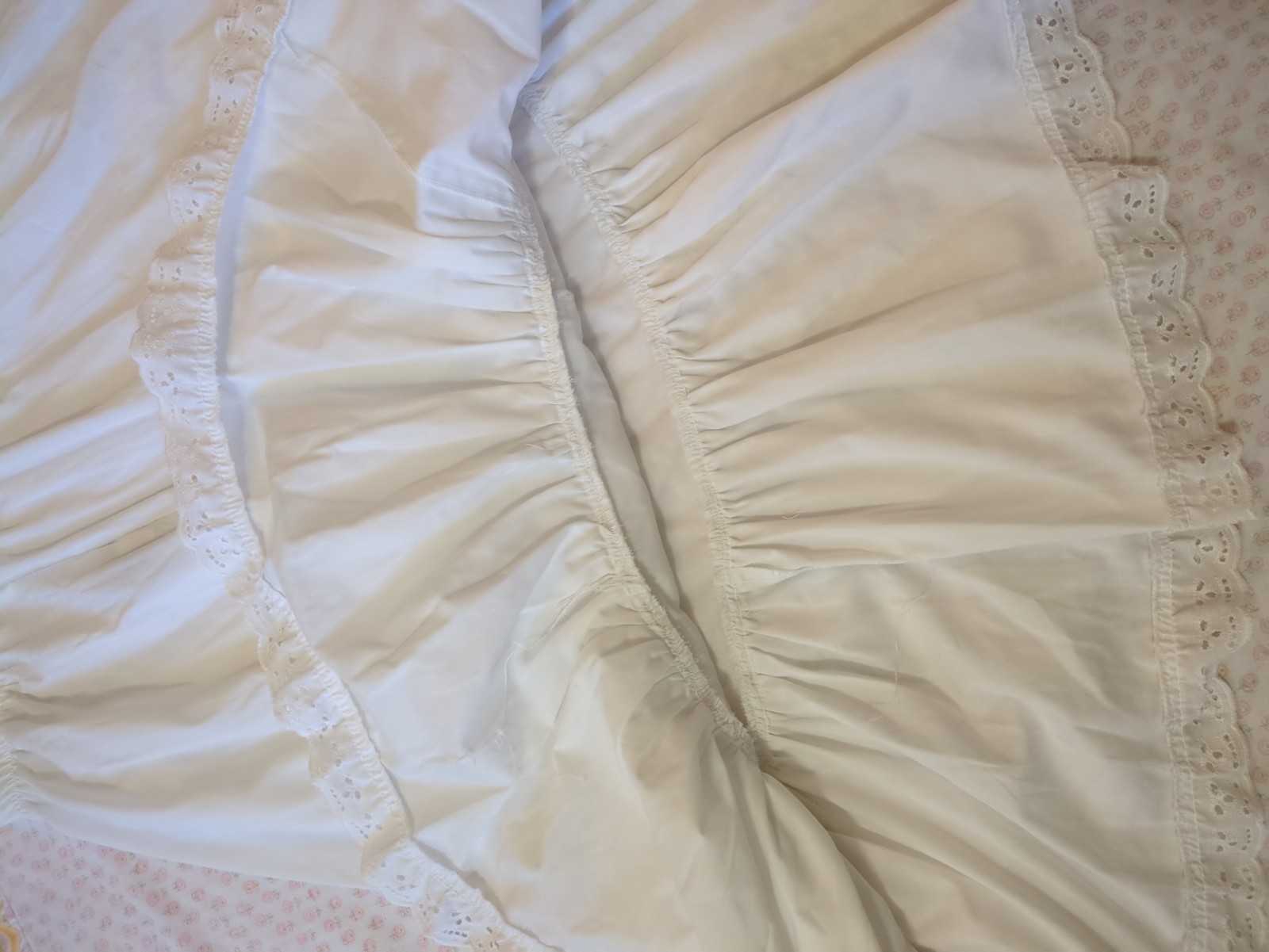 Vintage California Connection White Ruffle Petticoat Skirt M Cottagecore Slip