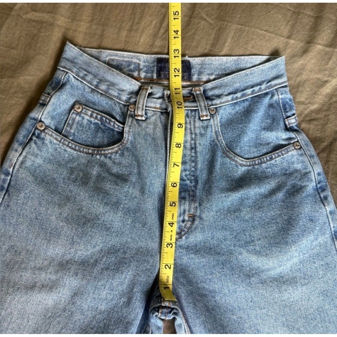 Vtg Element Petite Sophisticate Straight Leg Jeans 0S Blue Denim High Waist Mom