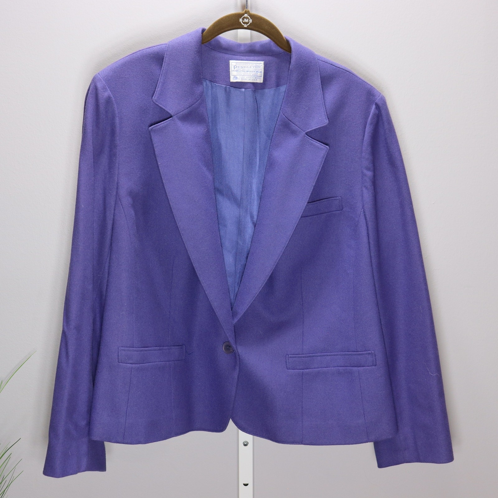 Pendleton 100% Virgin Wool Blazer Purple Women’s 42 Made in USA