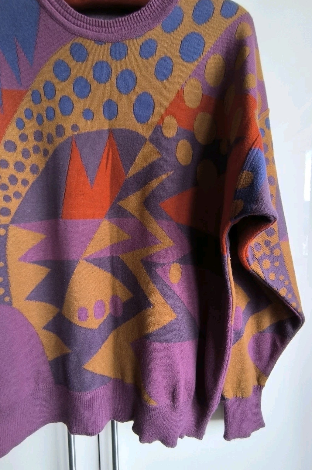 Beautiful vintage unisex sweater, size L, 50% cotton, 50% acrilic