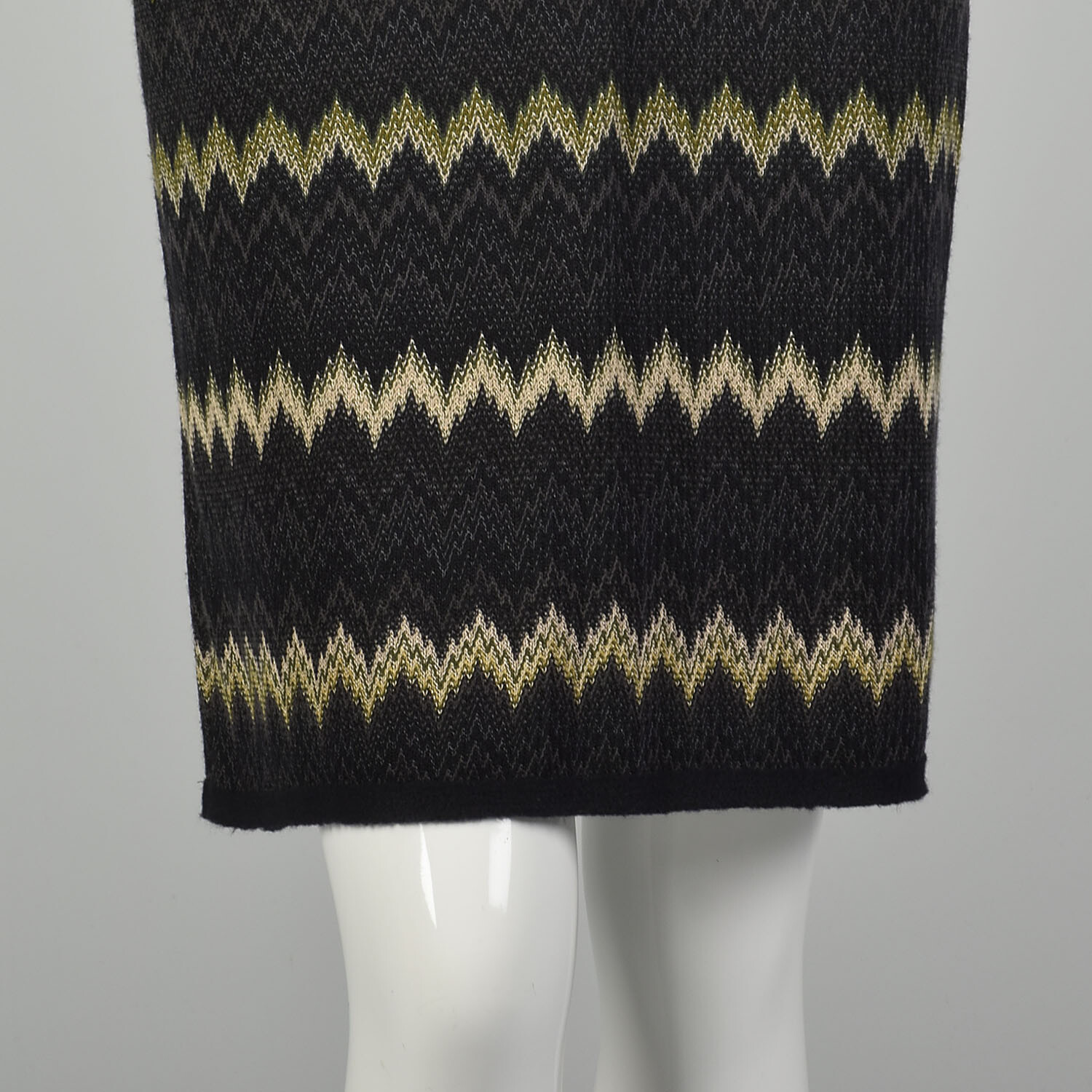 Small-Medium 1990s Zig-Zag Missoni Orange Label Dress Multicolored VTG 90s