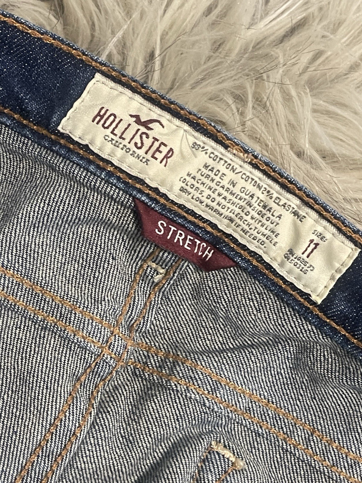 HOLLISTER Shorts Y2K Ultra Short Low-Rise Denim Juniors Sz 11
