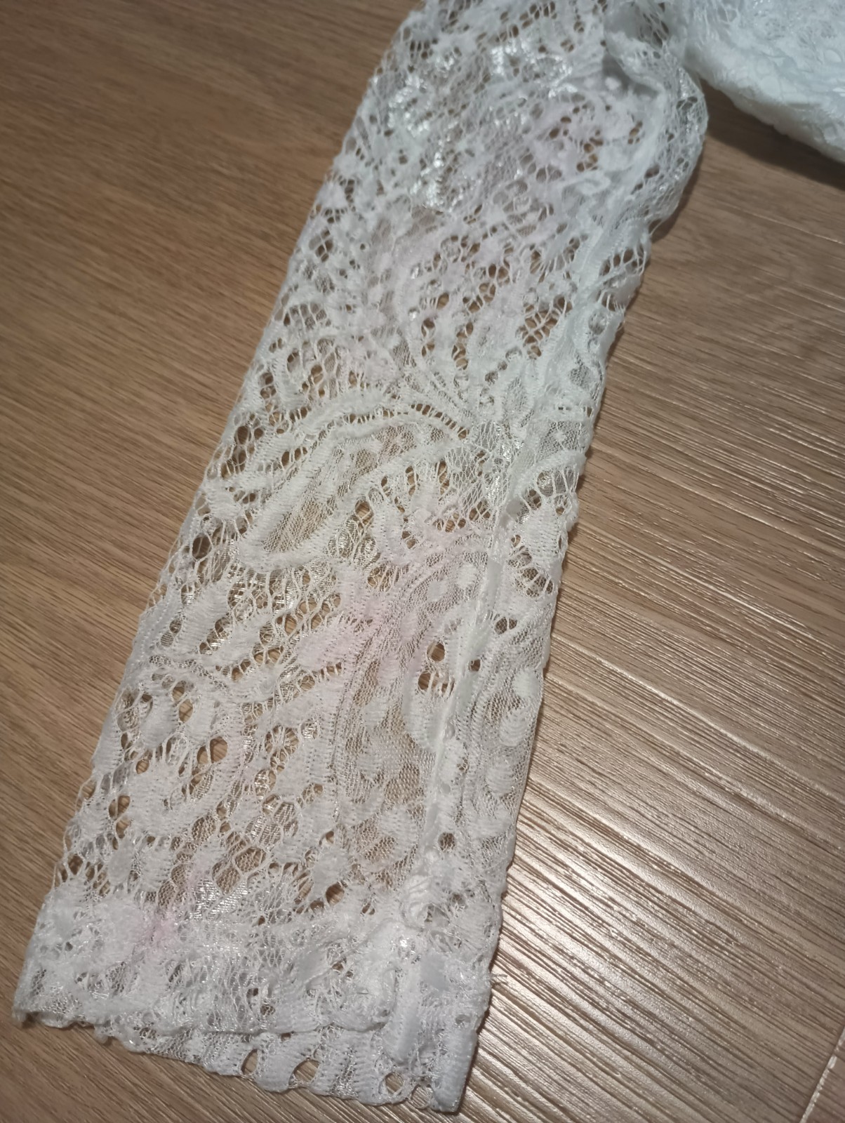 Vtg 80s Chantilly Lace Yoke Overlay Stretch Playsuit Romper summer beach XS