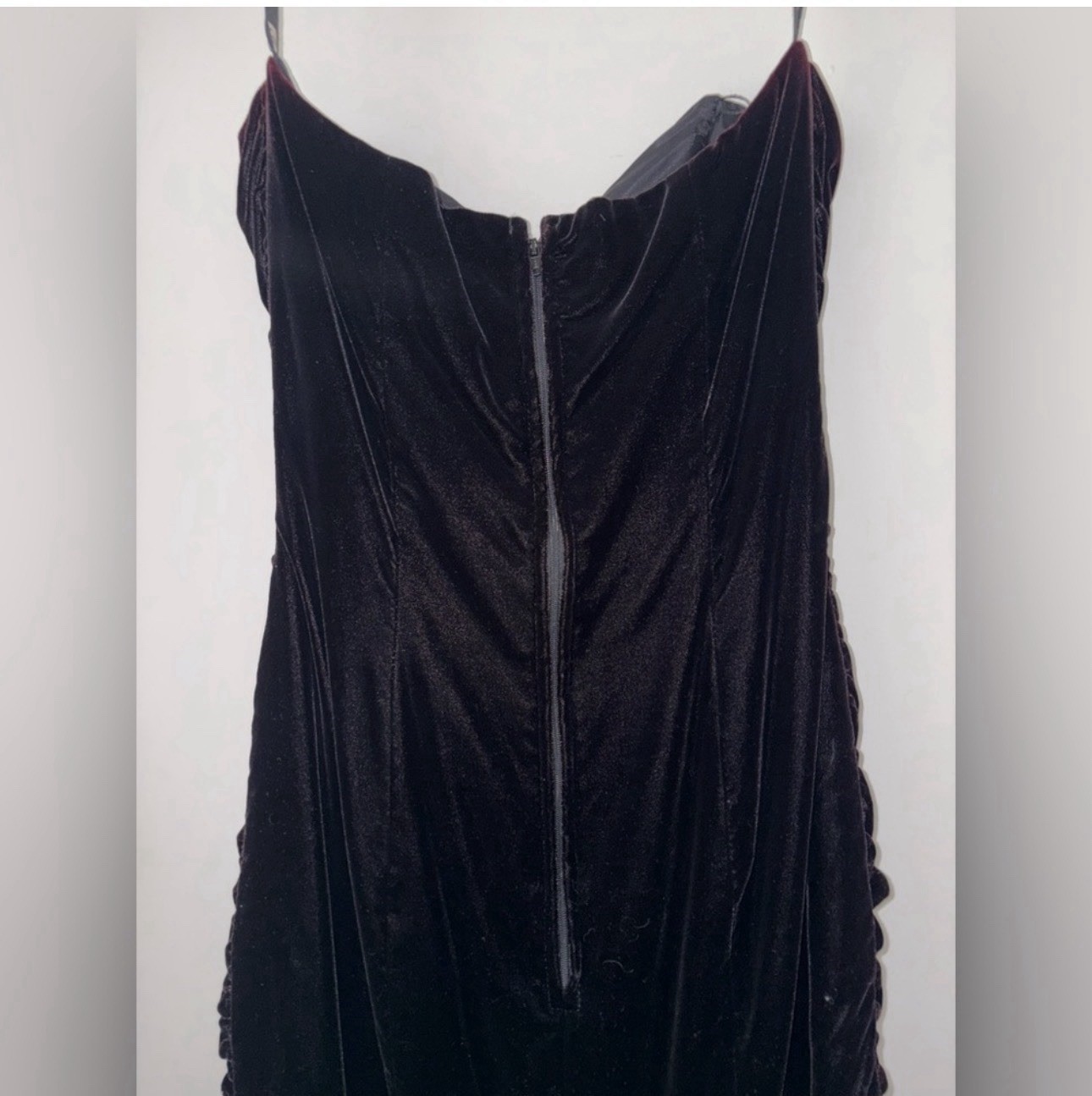 Vtg ZUM ZUM Strapless Dress Mermaid Lace Sequin Velvet Formal Prom, 5/6