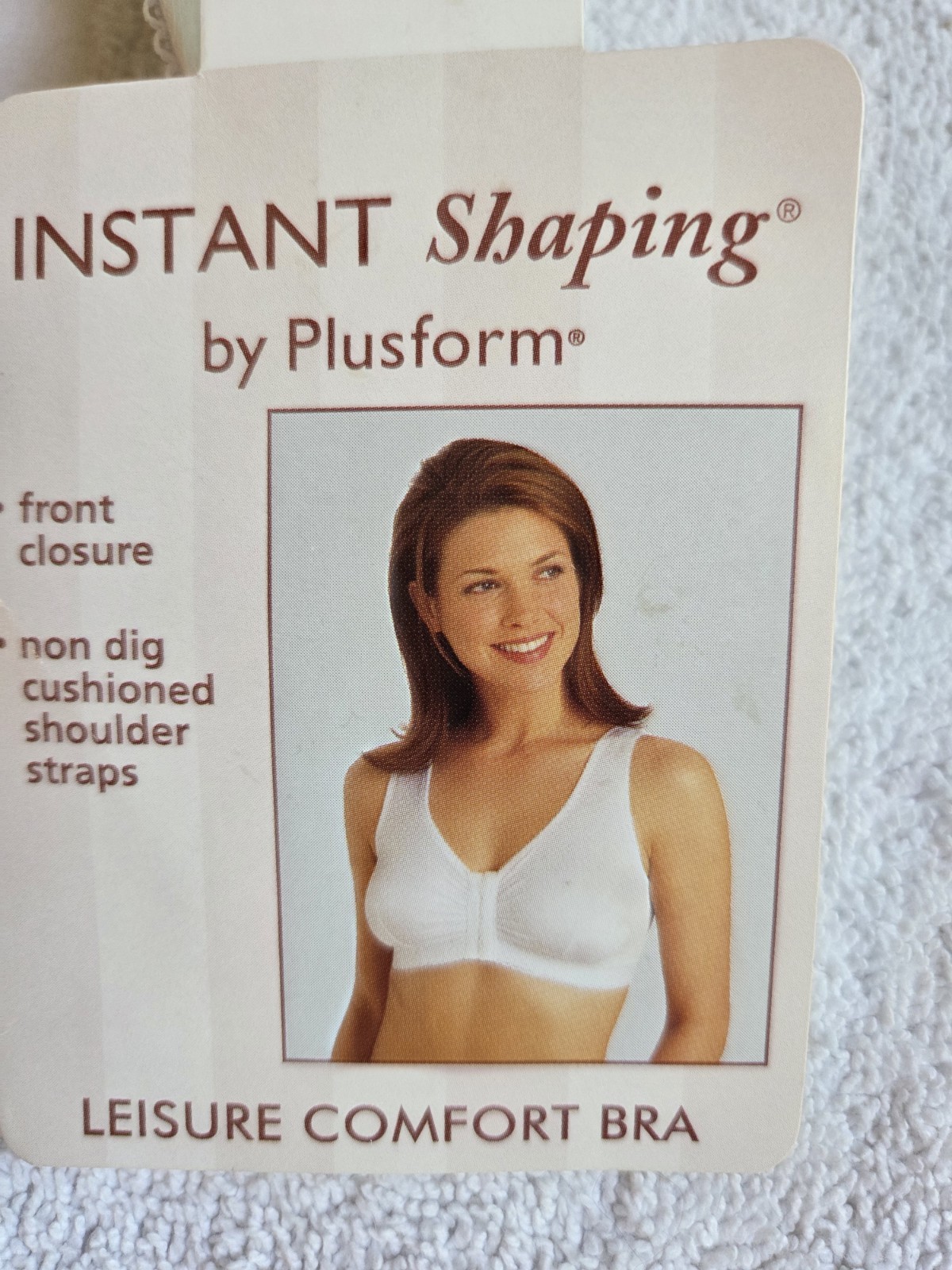 NWT Vintage Instant Shaping By Plusform Leisure Front Close Comfort Bra Size 36