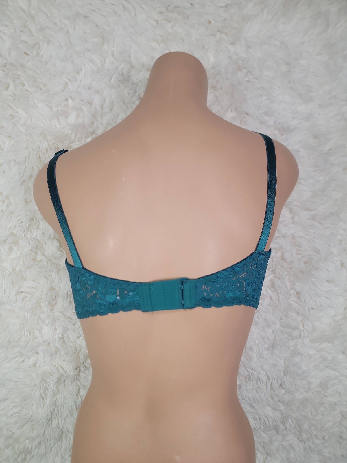 VINTAGE MAIDENFORM RENDEZVOUS BRA Green Size 36D STYLE O8319 Floral Lace NWT O