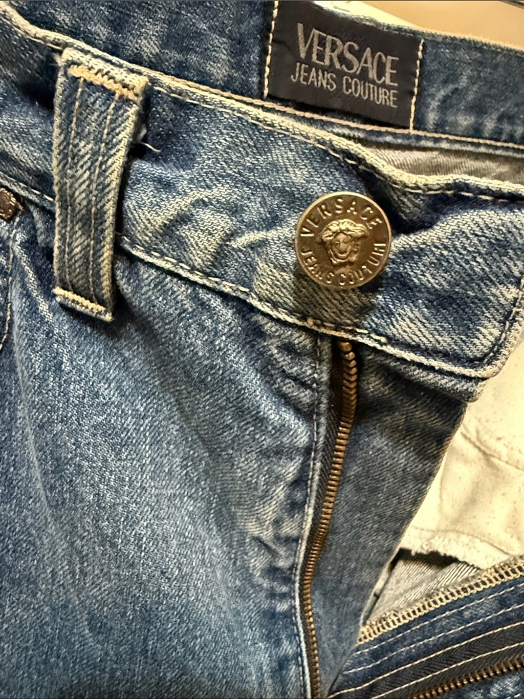 Versace Jeans Couture Medium Wash Relaxed High Waist Jeans 32| 46