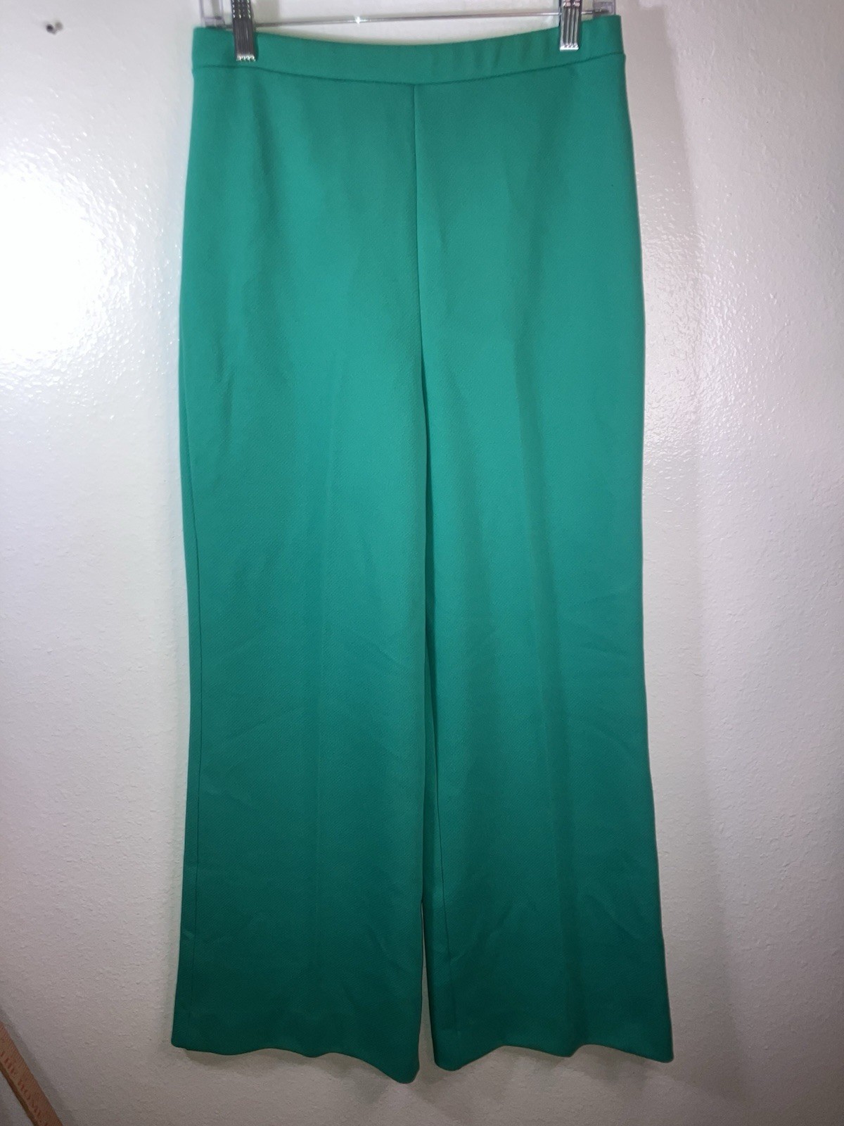 VTG 1960s 1970s Jantzen Grass Green Wide Leg Womens Pants Size 14 Fits 29×29.5