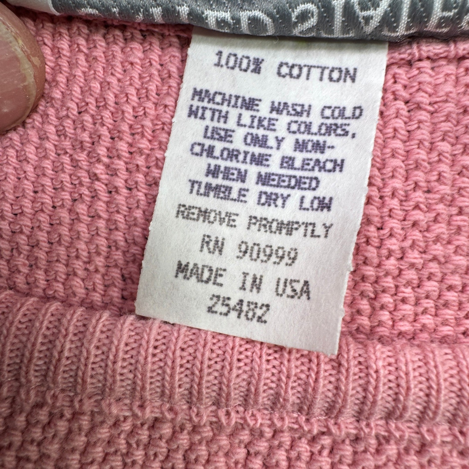 Vintage United States Sweaters Tank Top Women XL Pink Knit Square Neck USA VTG