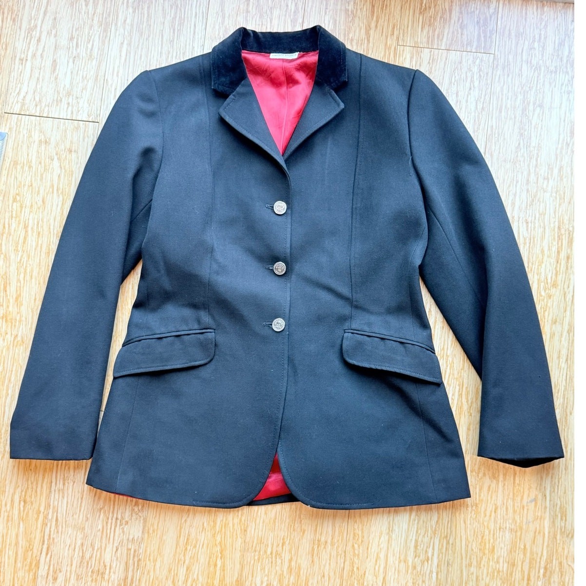 Vintage Women&rsquo;s Equestrian Riding Jacket Size 40 EU France Satin Lined
