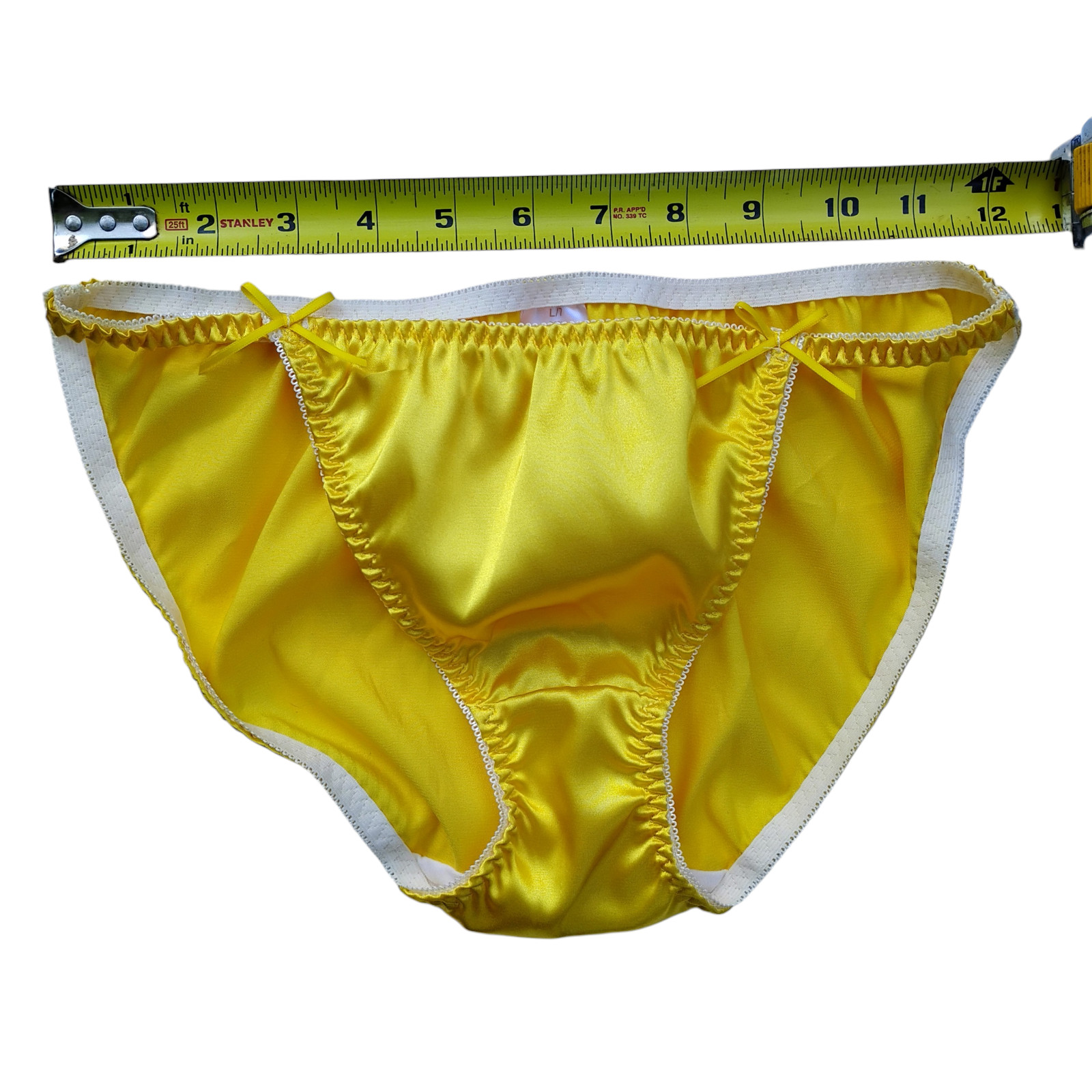 Vtg L/7 Charmeuse Satin String Bikini Panties Hong Kong NWOT