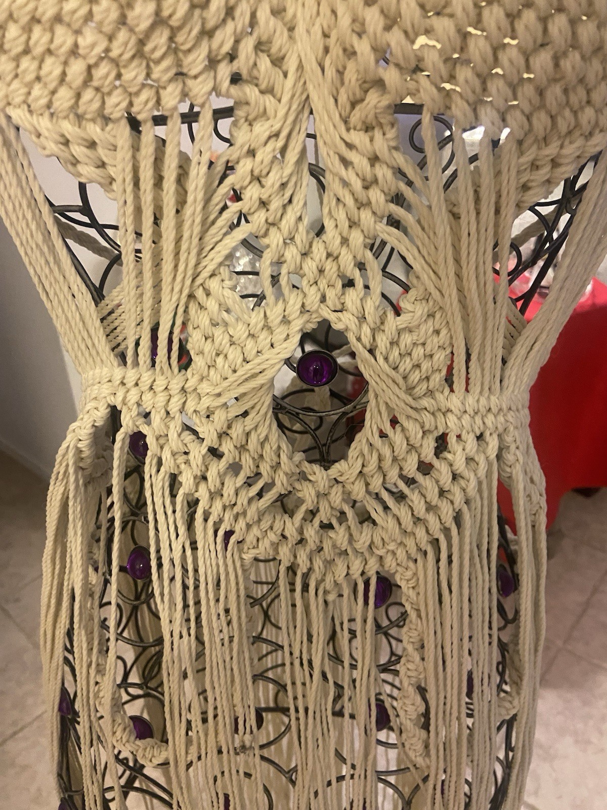 Vintage Handmade Macrame Rope Goddess Bohemian Sexy Dress