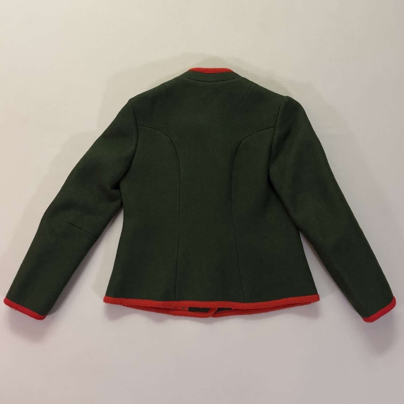 Vintage GU-TRA Austrian Walkjanker Wool Jacket Women 38 Trachten Green