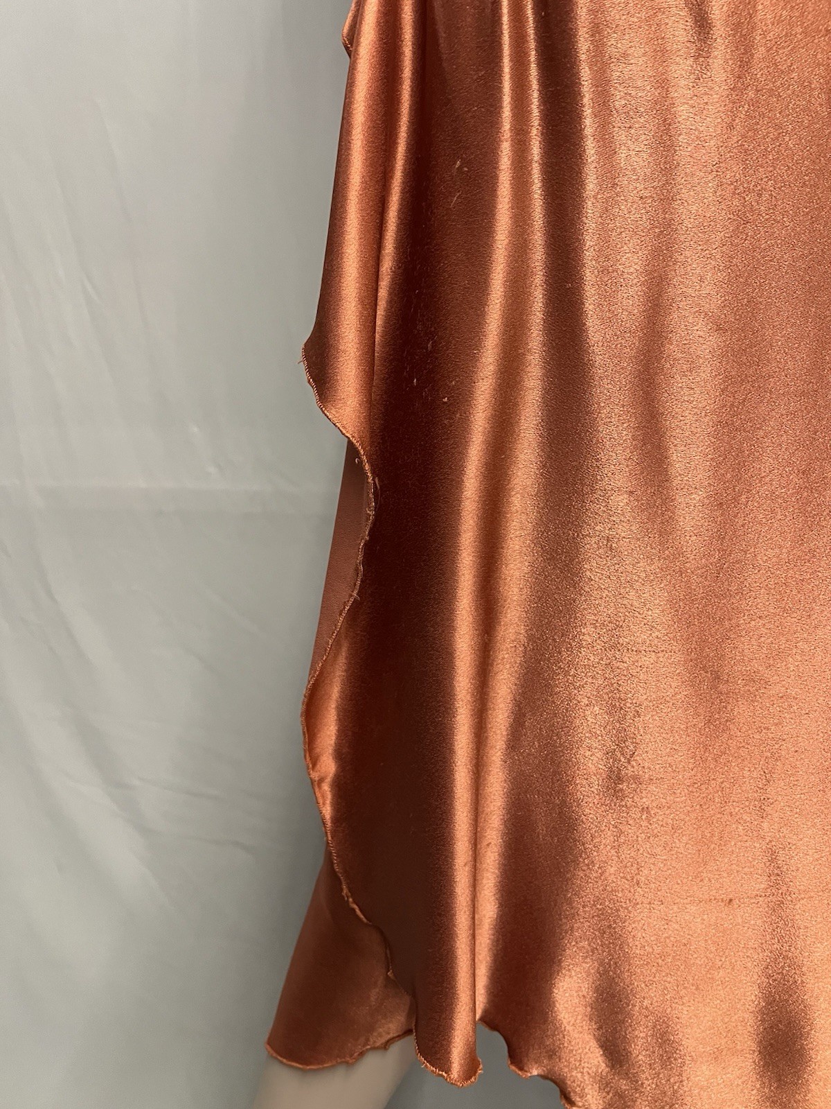 1940’s Copper Crepe Back Satin Skirt