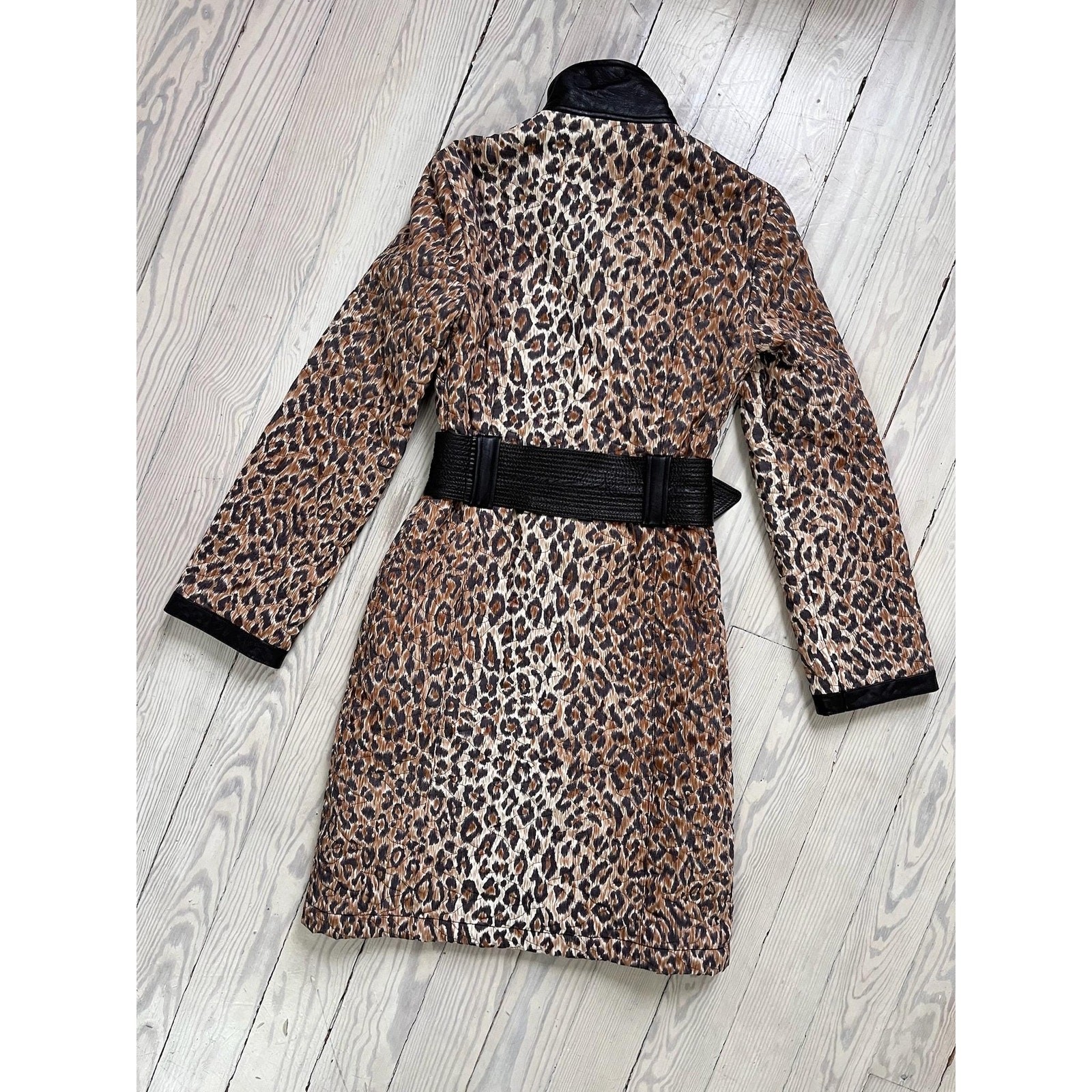 2000s Jacket / Y2K Dolce & Gabbana Leopard Coat / XS