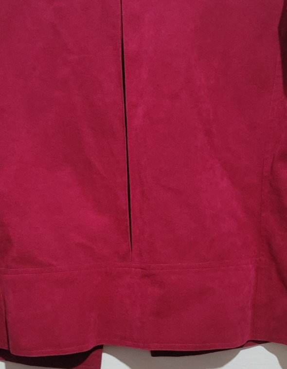 Pristine 70s VTG Ultrasuede Blazer Jacket Magenta Pink Gold Buttons Lined USA 10