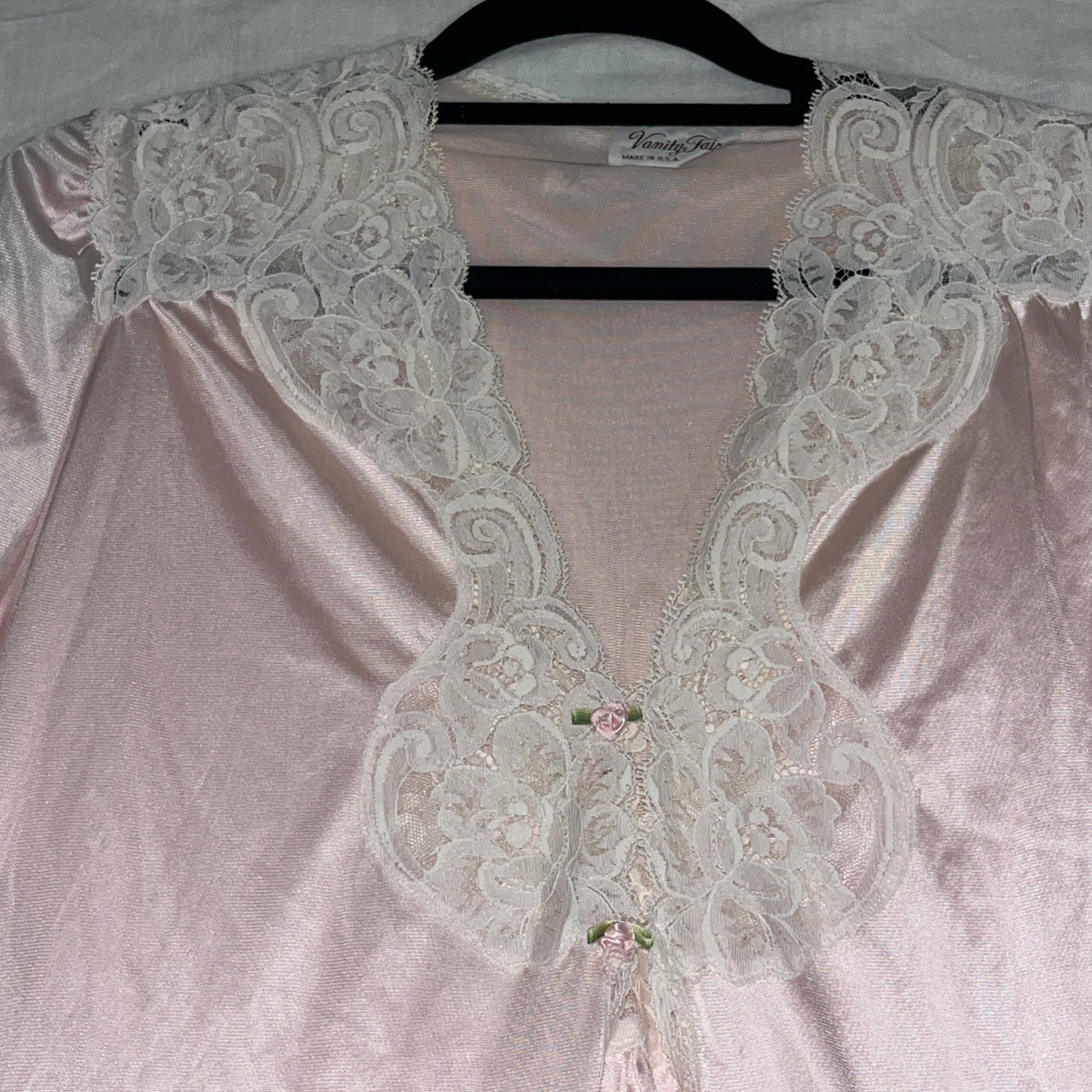 Vtg Vanity Fair Peignoir Maxi Set Size L Pink Grecian Glam Mad Men Fairy Core