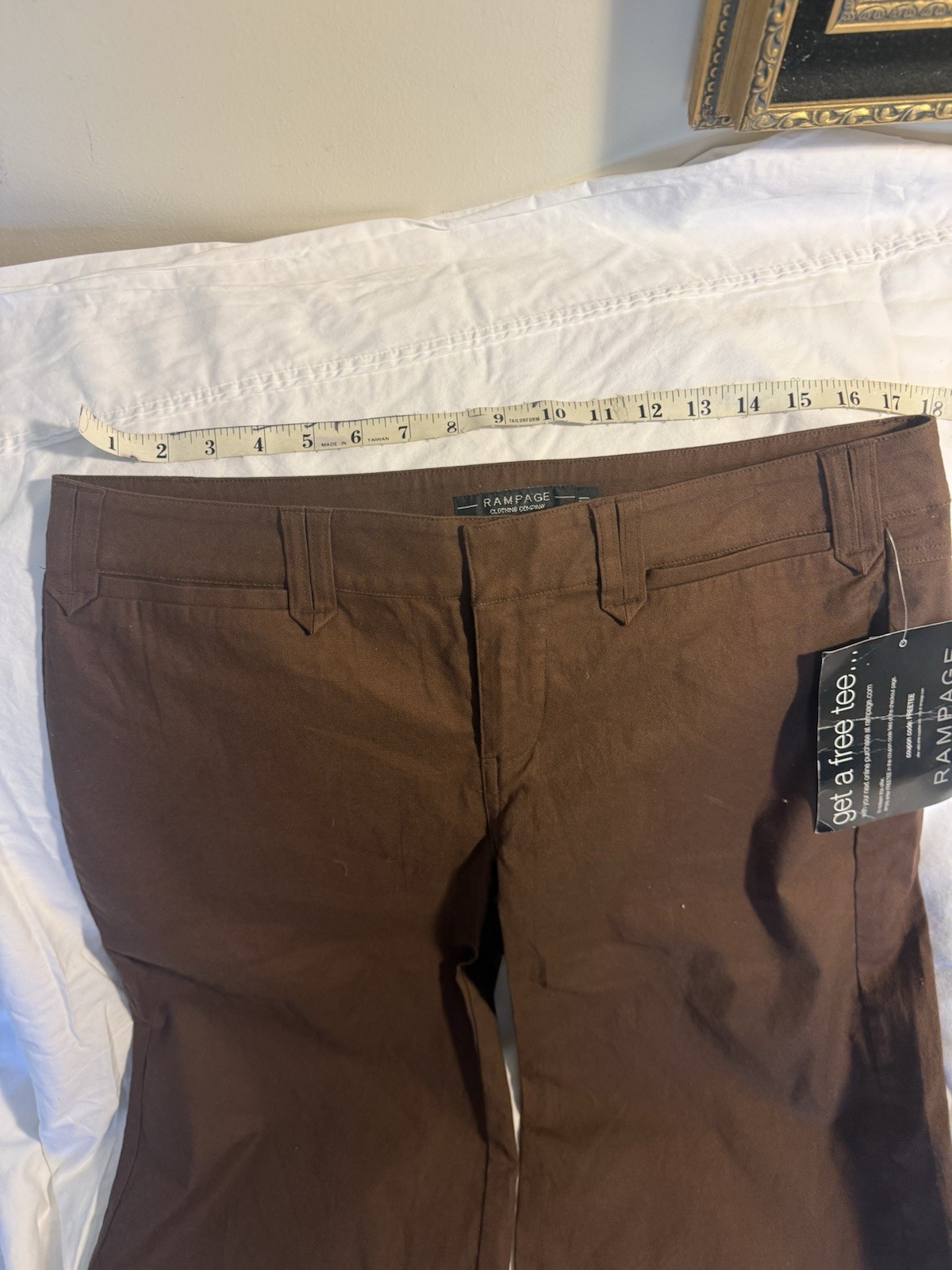 VTG 90S Rampage Sz11 NWTS Brown wide leg Cropped gaucho Shorts Rare Hippie capri