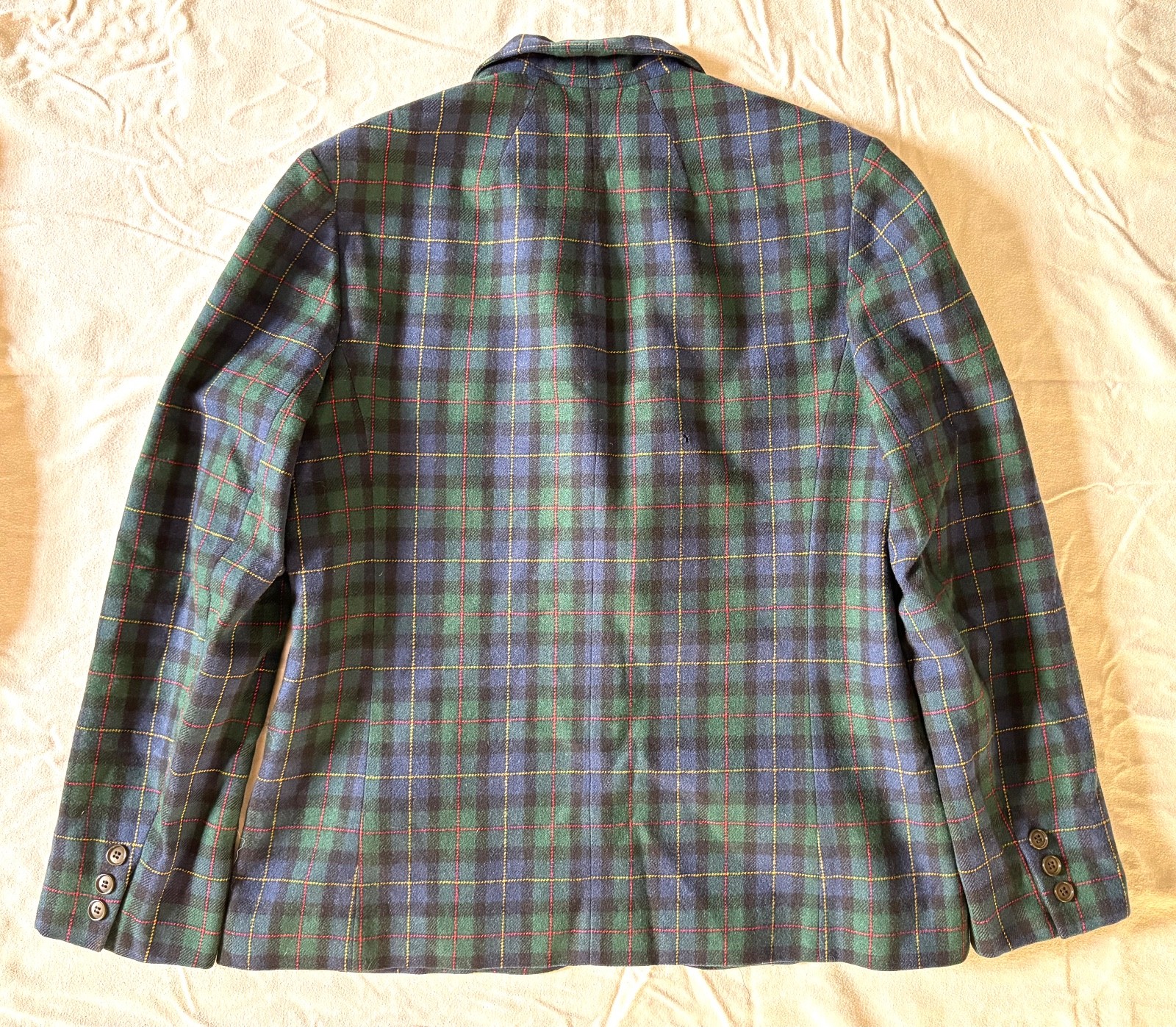 VTG Pendleton 100% Wool Blue-Green Tartan MiUSA Women&rsquo;s Blazer/Suit Jacket HOLES