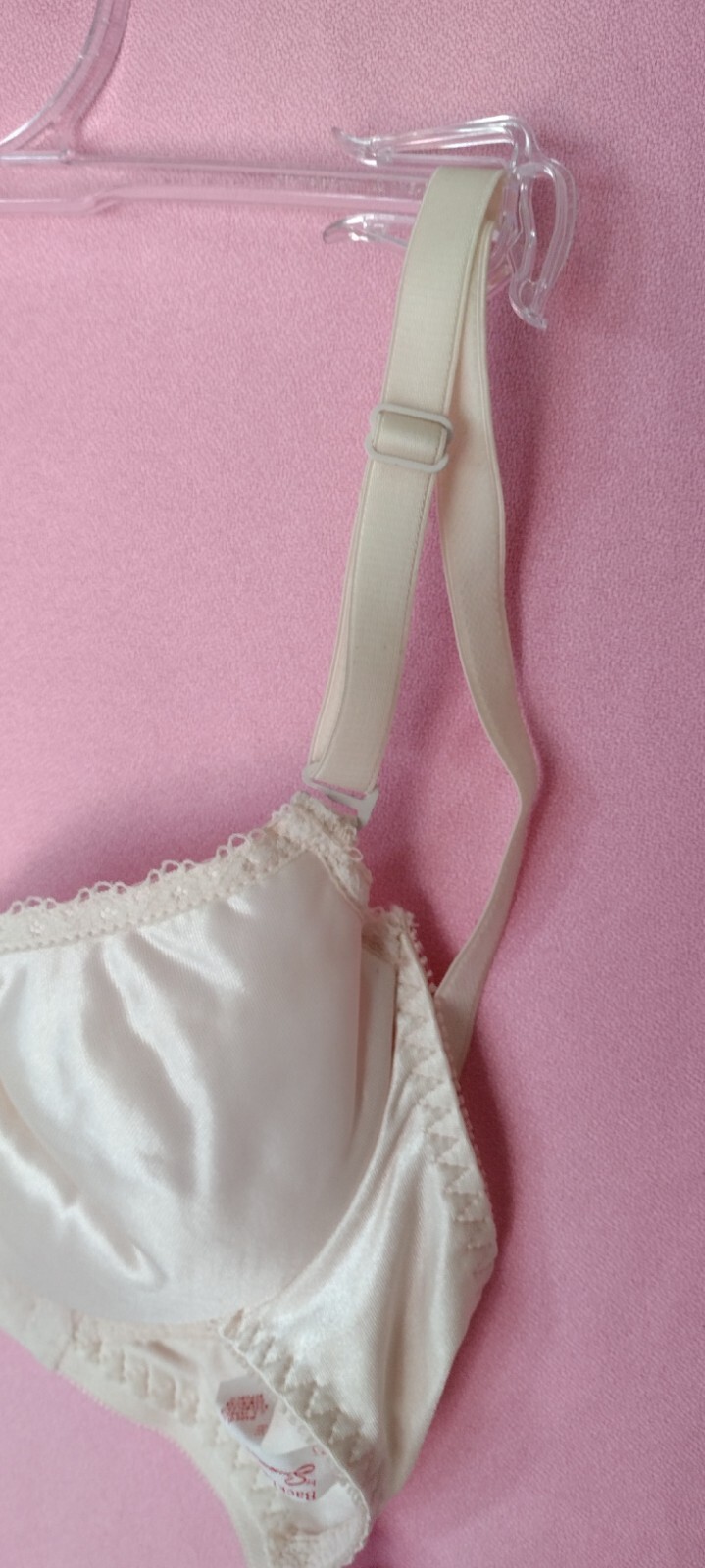 80&rsquo;s vtg BACKLESS by SMOOTHIE BLUSH UW multiway FOAM PADDED bra 34B