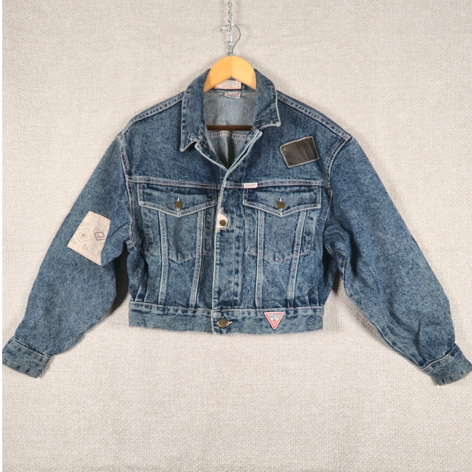 Vintage Guess Demin Jacket Georges Marciano Acid Wash Grunge Made in USA