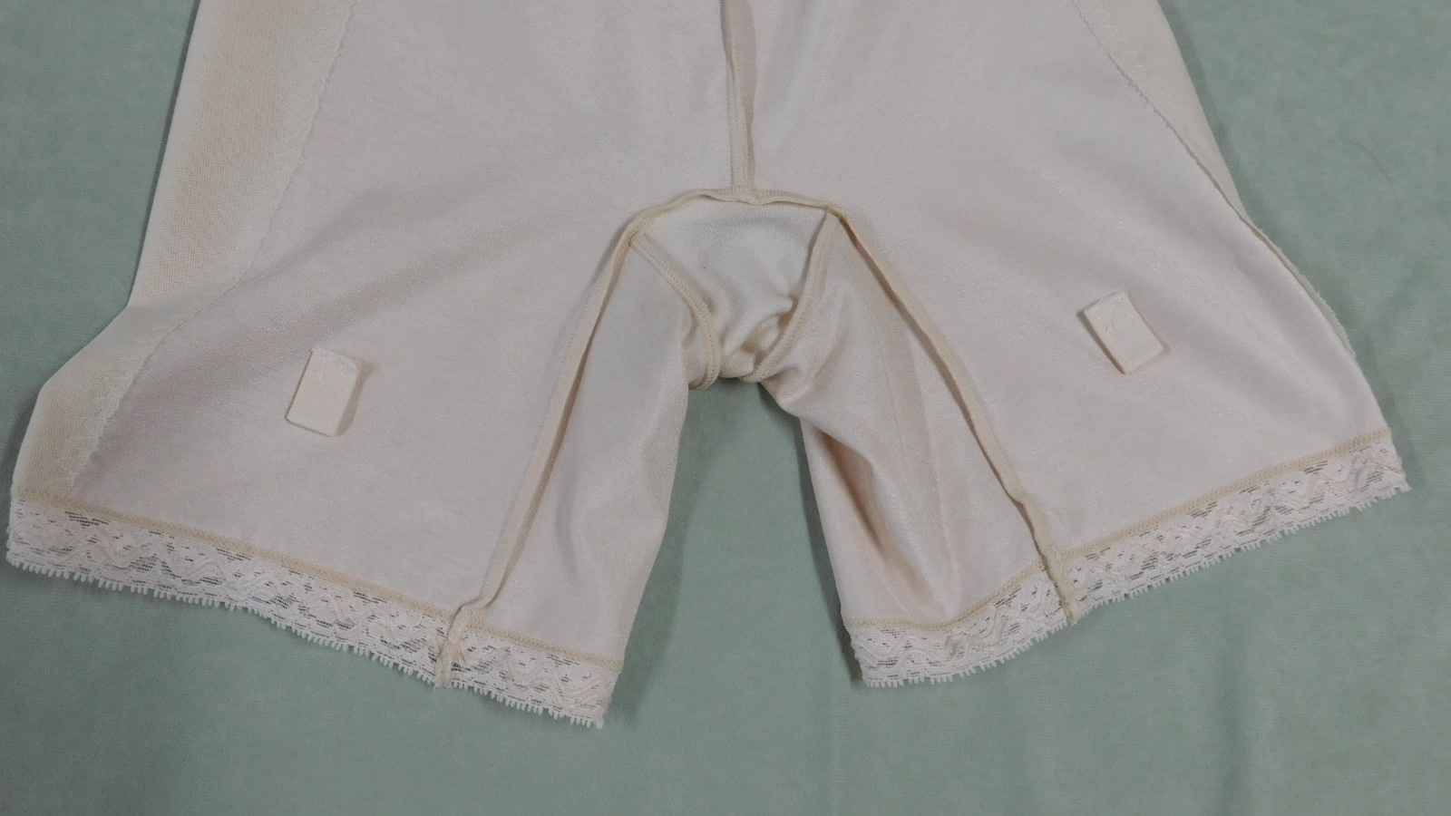Adonna Firm Control Long-Leg Shaper Beige Girdle with Garter Loops-4525-Size M/M